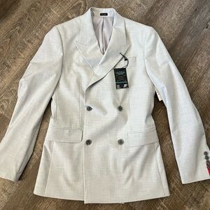 J. Ferrar Double Breasted Slim Fit Sport Coat-Size 36 Regular